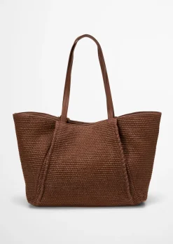 Bast-Shopper large mit edlen Echtleder-Details