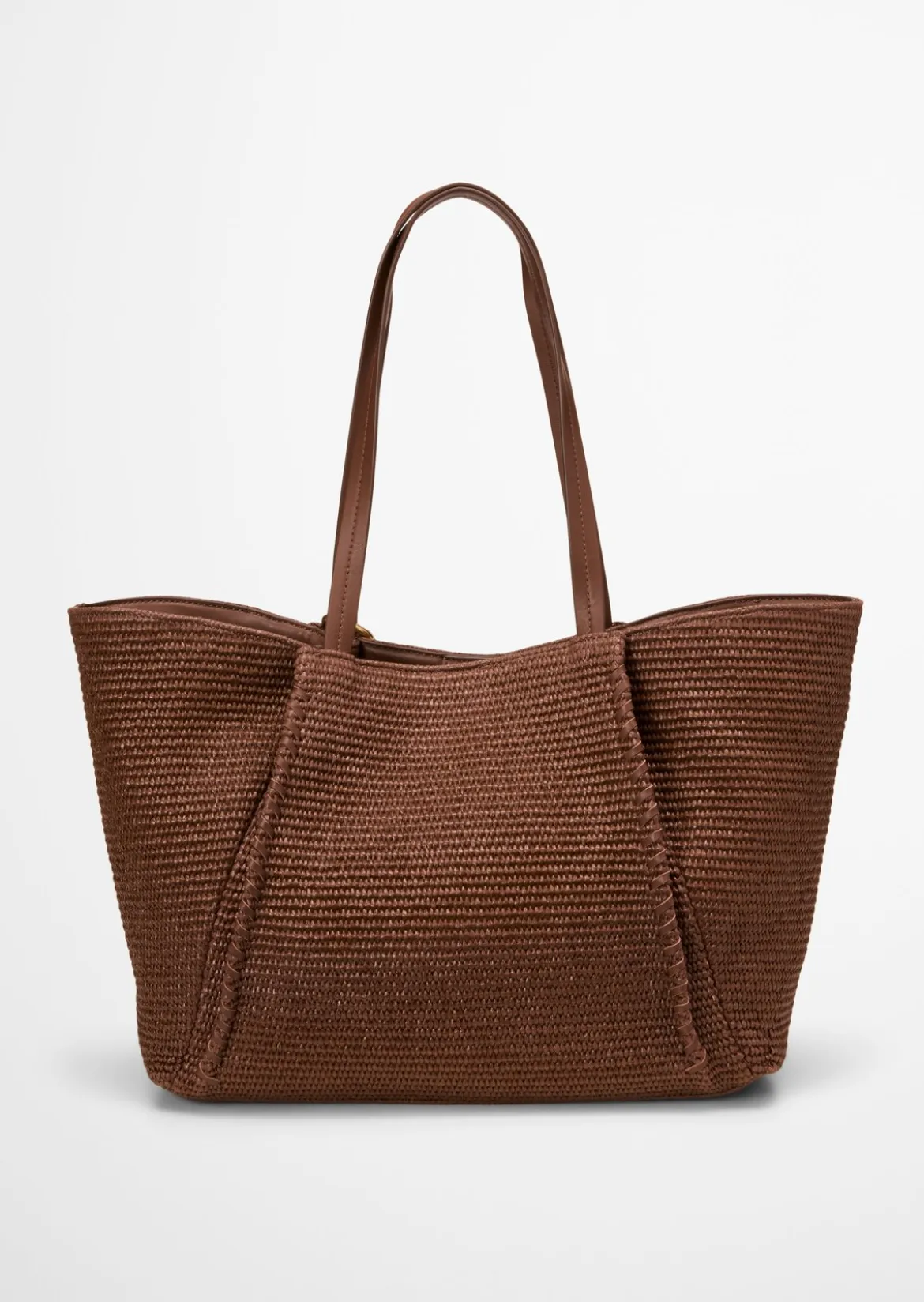 Bast-Shopper large mit edlen Echtleder-Details