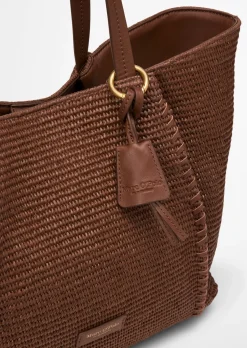 Bast-Shopper large mit edlen Echtleder-Details