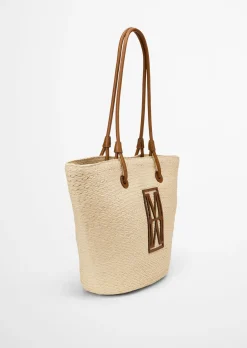 Bast-Shopper large mit edlen Echtleder-Details