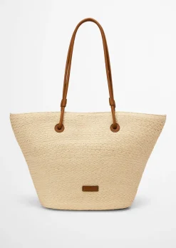 Bast-Shopper large mit edlen Echtleder-Details