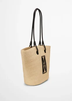 Bast-Shopper large mit edlen Echtleder-Details