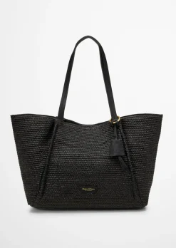 Bast-Shopper large mit edlen Echtleder-Details