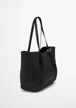 Bast-Shopper large mit edlen Echtleder-Details