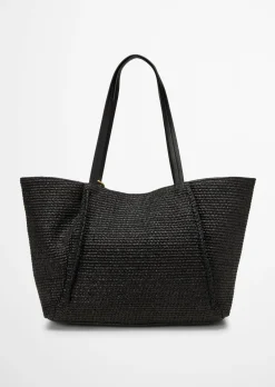 Bast-Shopper large mit edlen Echtleder-Details