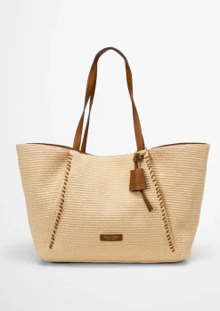 Bast-Shopper large mit edlen Echtleder-Details