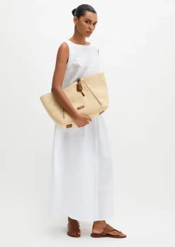 Bast-Shopper large mit edlen Echtleder-Details