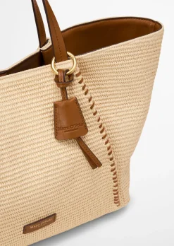Bast-Shopper large mit edlen Echtleder-Details