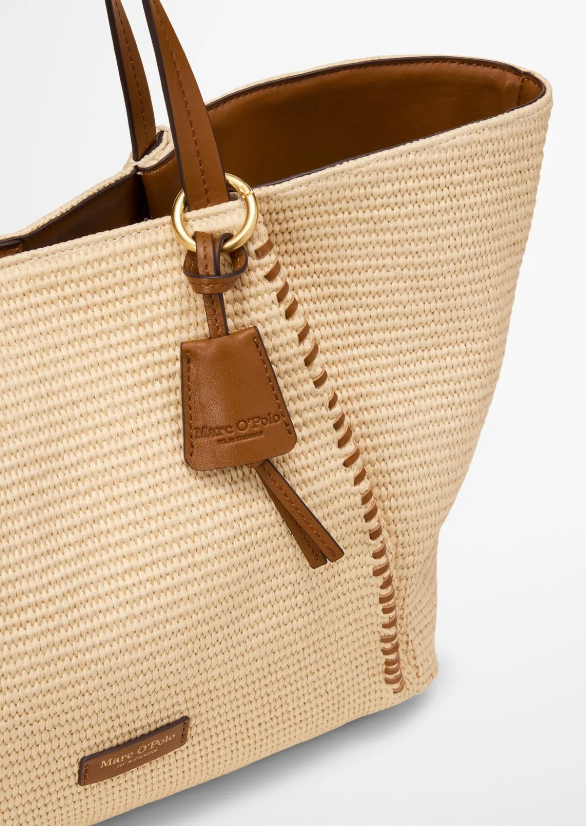 Bast-Shopper large mit edlen Echtleder-Details