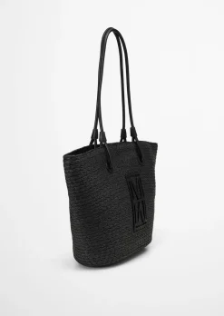Bast-Shopper large mit edlen Echtleder-Details