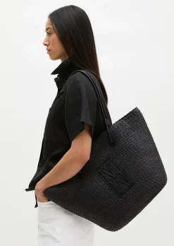 Bast-Shopper large mit edlen Echtleder-Details