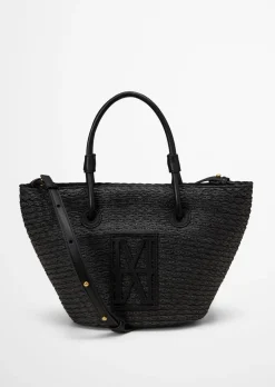 Bast-Shopper small mit edlen Echtleder-Details