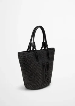 Bast-Shopper small mit edlen Echtleder-Details