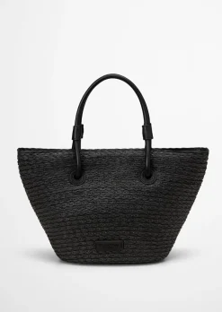 Bast-Shopper small mit edlen Echtleder-Details