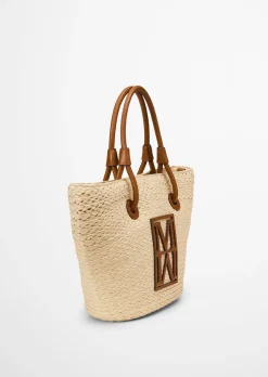 Bast-Shopper small mit edlen Echtleder-Details
