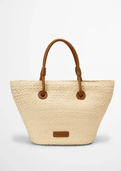 Bast-Shopper small mit edlen Echtleder-Details