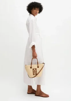 Bast-Shopper small mit edlen Echtleder-Details