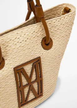 Bast-Shopper small mit edlen Echtleder-Details