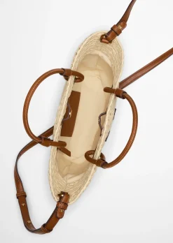Bast-Shopper small mit edlen Echtleder-Details