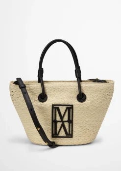 Bast-Shopper small mit edlen Echtleder-Details
