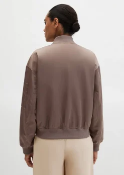 Blouson im Aviator-Stil regular aus recyceltem Shiny-Polyester-Twill