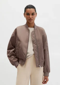 Blouson im Aviator-Stil regular aus recyceltem Shiny-Polyester-Twill
