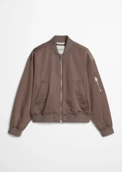 Blouson im Aviator-Stil regular aus recyceltem Shiny-Polyester-Twill
