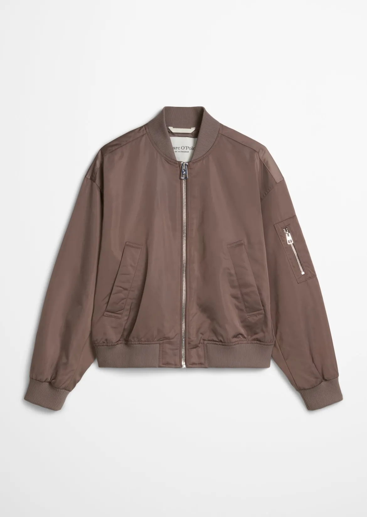 Blouson im Aviator-Stil regular aus recyceltem Shiny-Polyester-Twill
