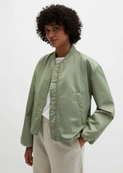 Blouson im Aviator-Stil regular cropped aus recyceltem Polyester