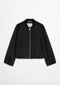 Blouson im Aviator-Stil regular cropped aus recyceltem Polyester