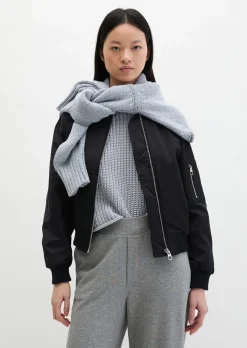 Blouson im Aviator-Stil regular aus recyceltem Shiny-Polyester-Twill