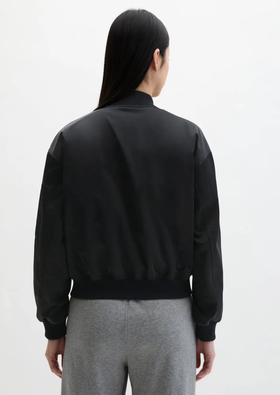 Blouson im Aviator-Stil regular aus recyceltem Shiny-Polyester-Twill