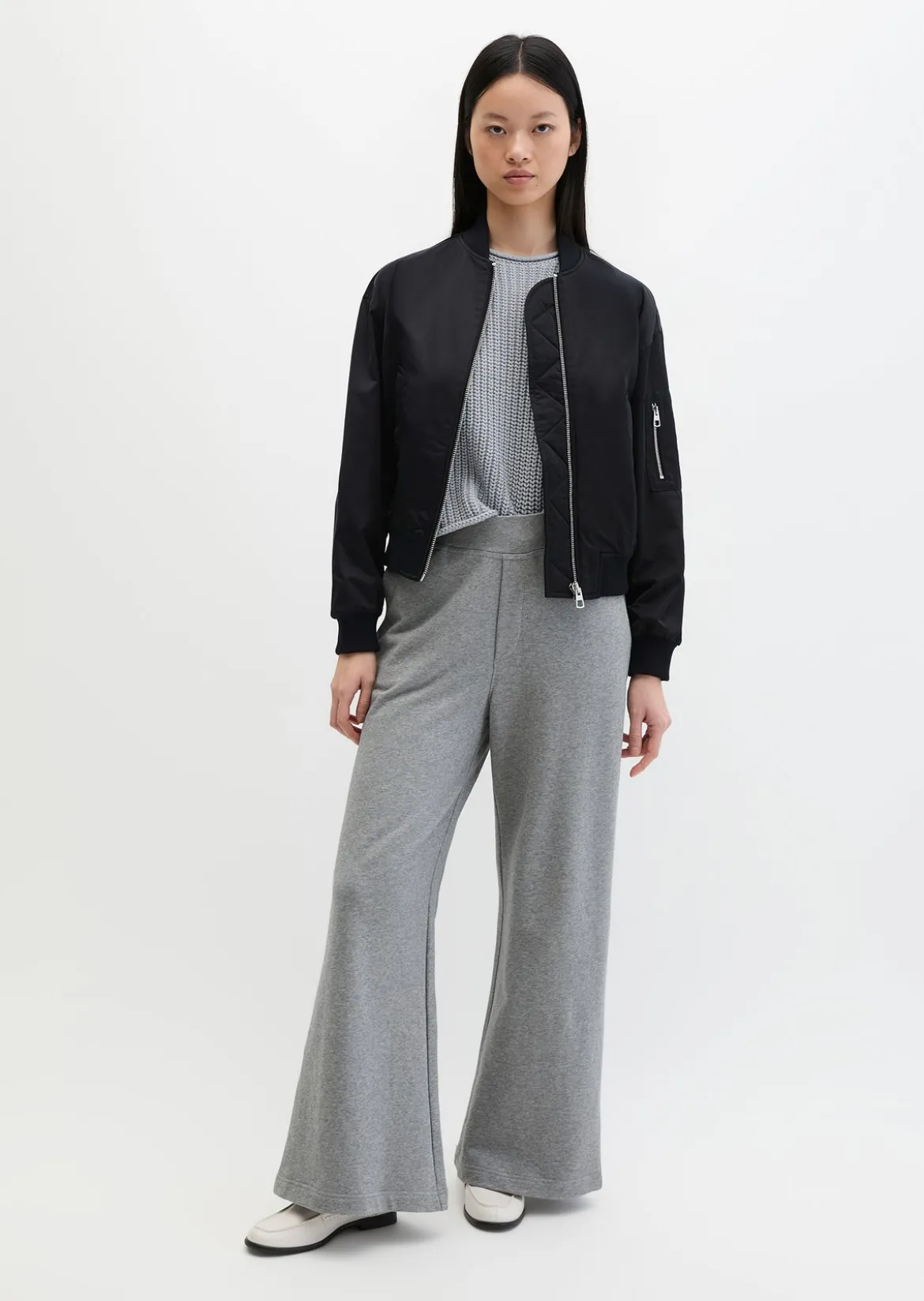 Blouson im Aviator-Stil regular aus recyceltem Shiny-Polyester-Twill