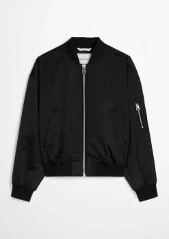 Blouson im Aviator-Stil regular aus recyceltem Shiny-Polyester-Twill