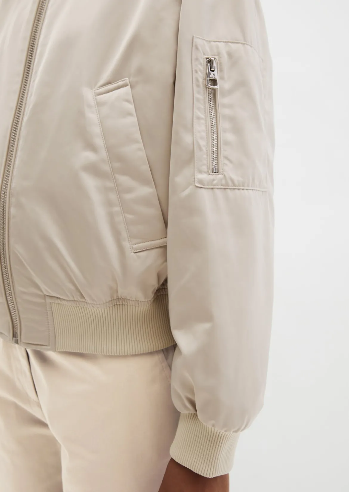 Blouson im Aviator-Stil regular aus recyceltem Shiny-Polyester-Twill