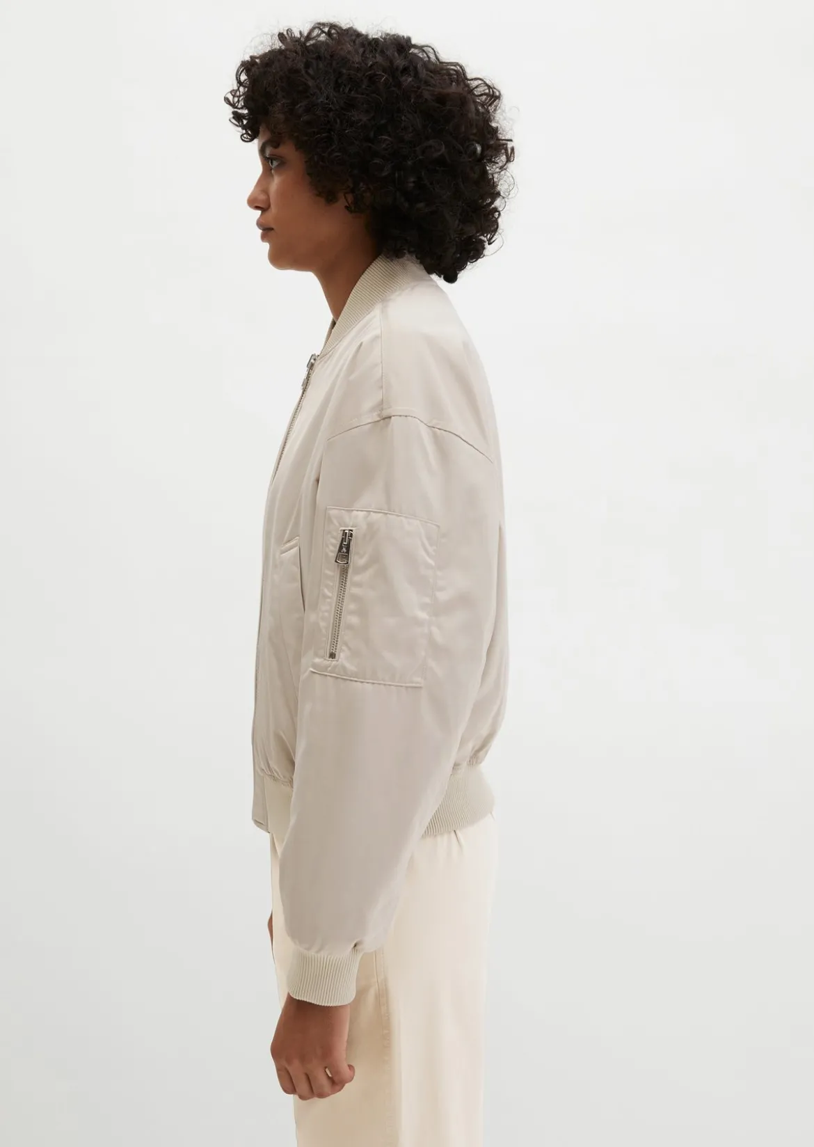Blouson im Aviator-Stil regular aus recyceltem Shiny-Polyester-Twill