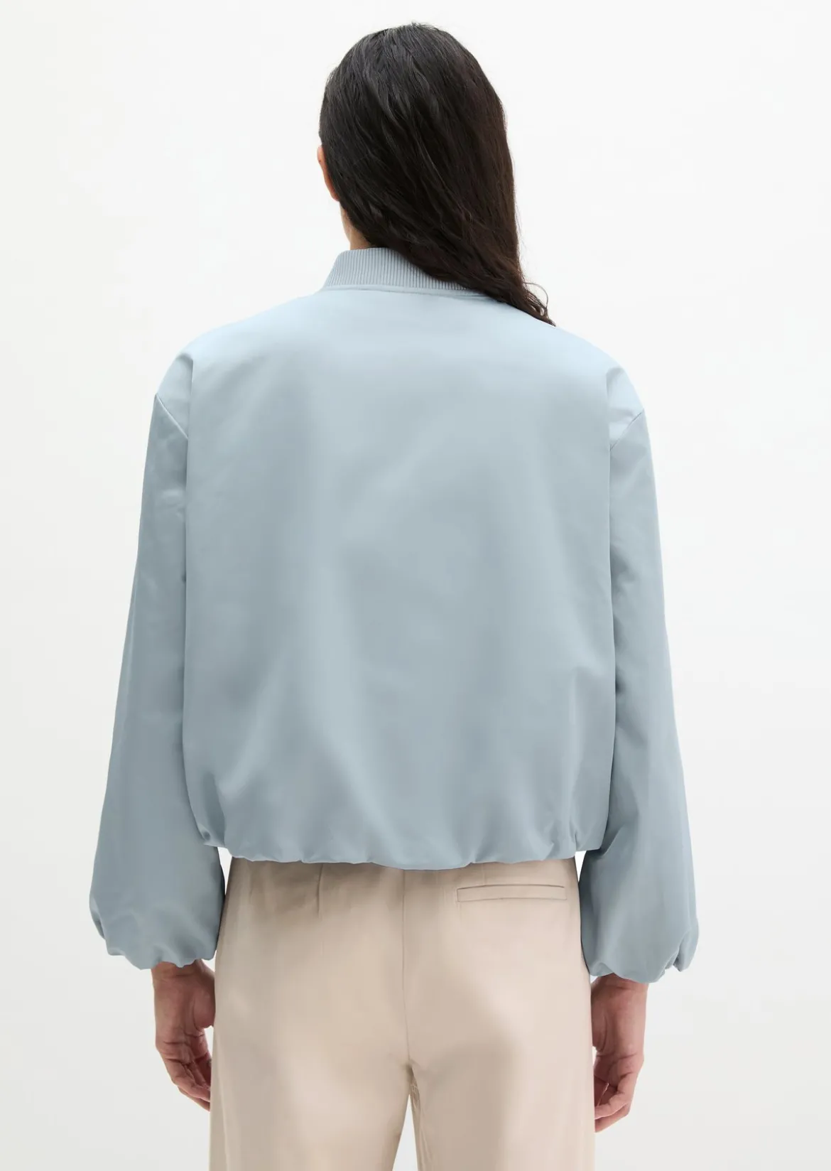 Blouson im Aviator-Stil regular cropped aus recyceltem Polyester