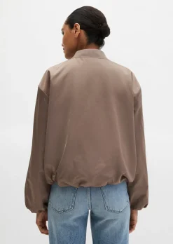 Blouson im Aviator-Stil regular cropped aus recyceltem Polyester