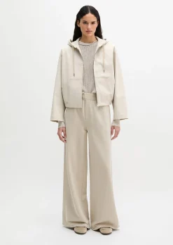 Blouson mit Kapuze loose aus Brushed Cotton Twill