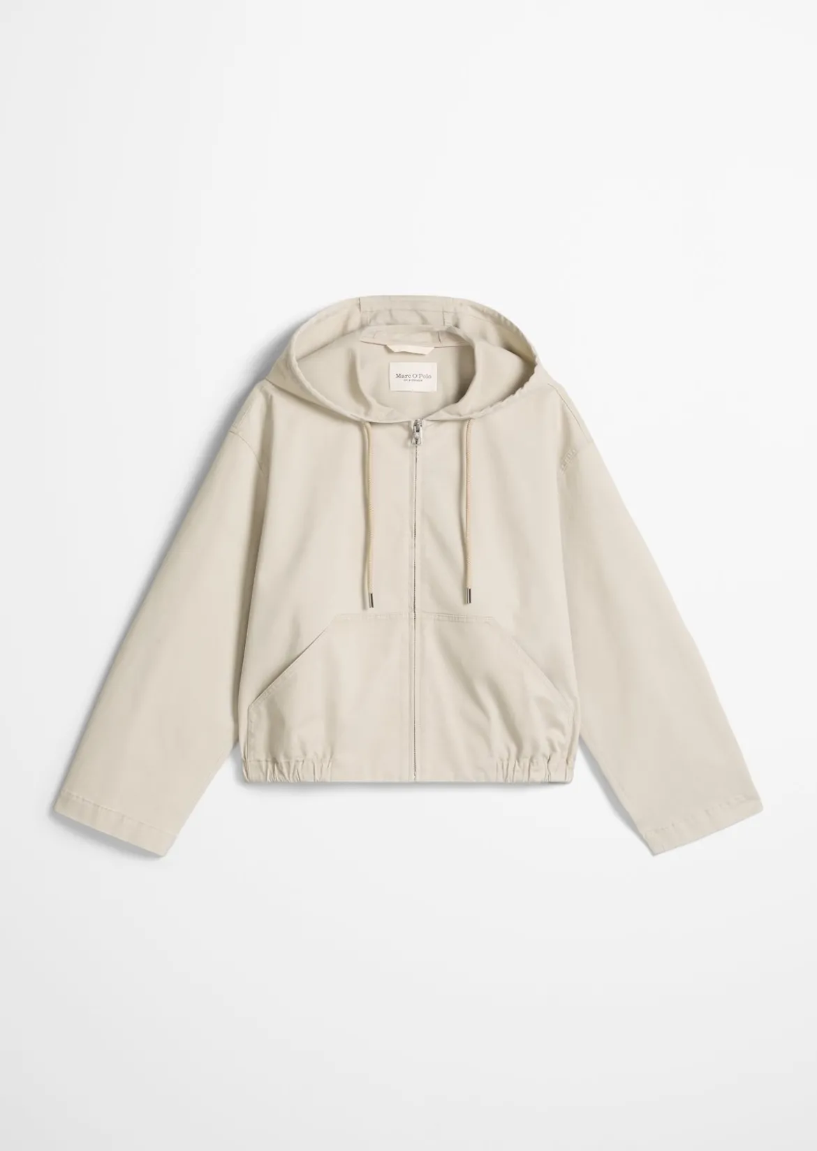 Blouson mit Kapuze loose aus Brushed Cotton Twill