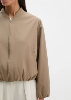 Blouson shaped cropped aus Technical Wool Blend