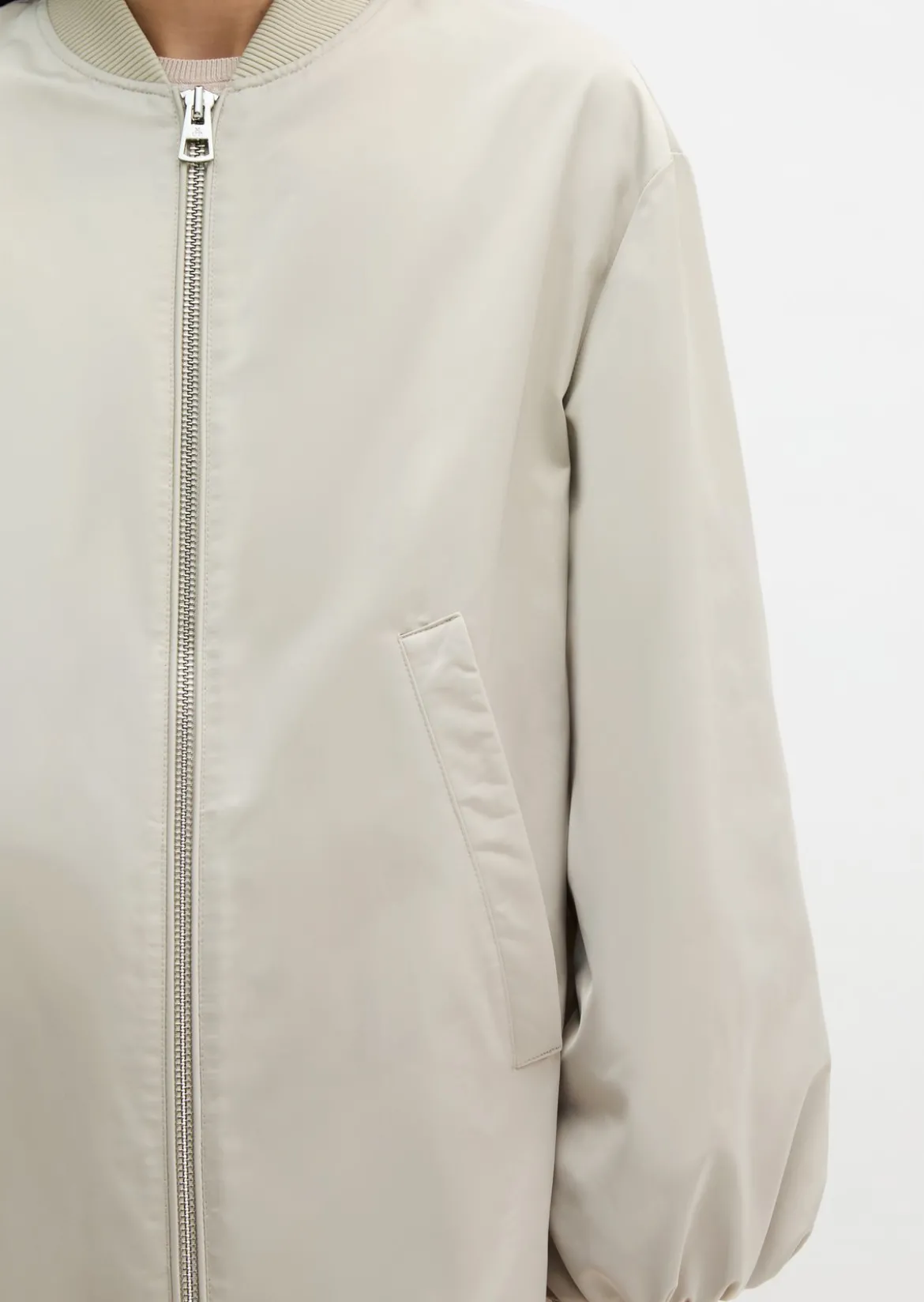 Blouson-Mantel im Aviator-Stil regular aus recyceltem Polyester-Twill