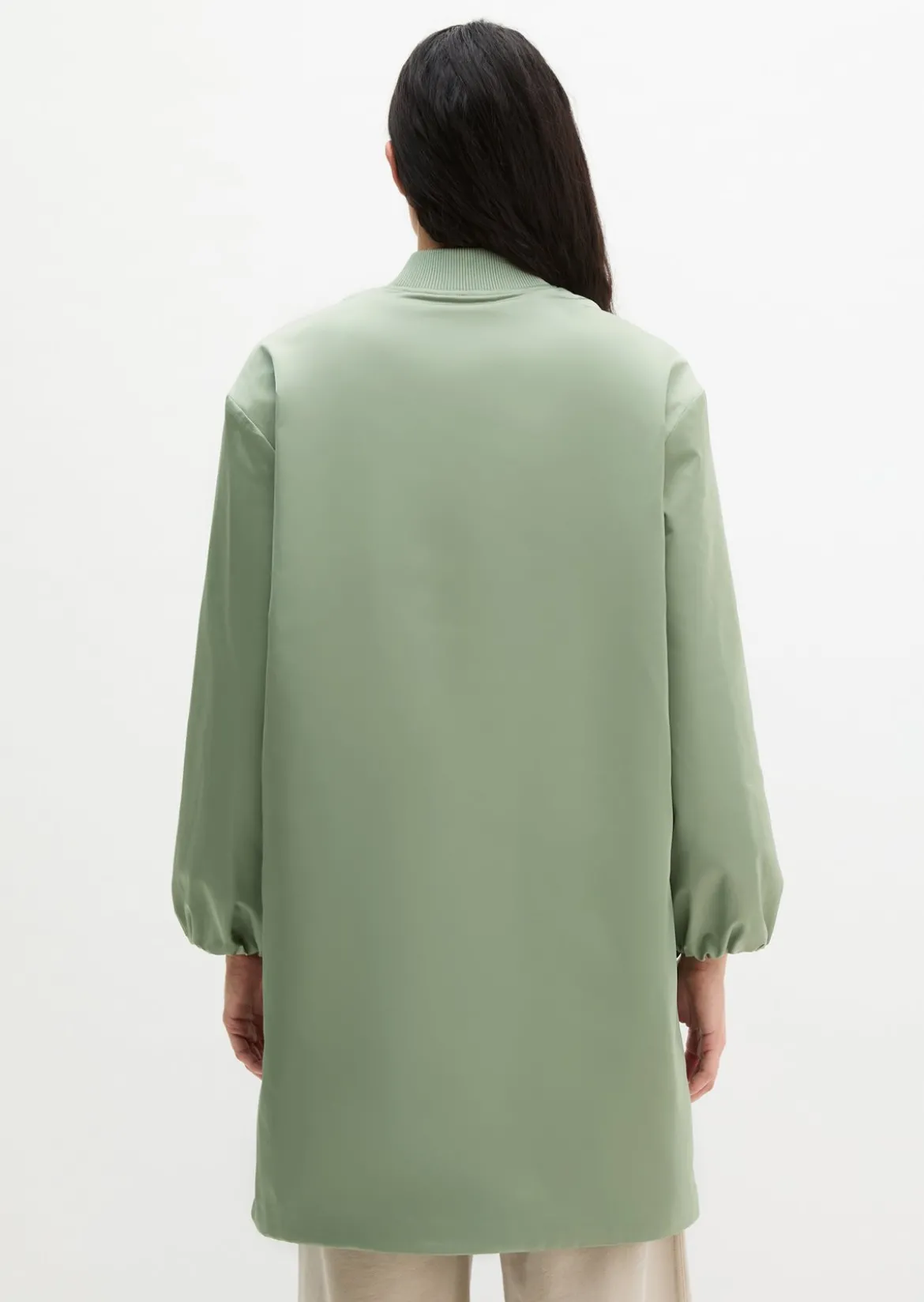 Blouson-Mantel im Aviator-Stil regular aus recyceltem Polyester-Twill