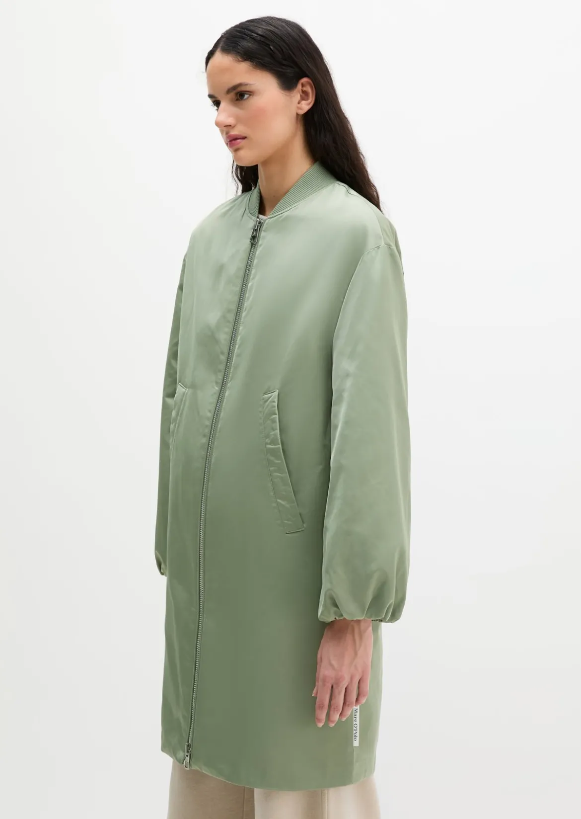 Blouson-Mantel im Aviator-Stil regular aus recyceltem Polyester-Twill