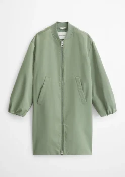 Blouson-Mantel im Aviator-Stil regular aus recyceltem Polyester-Twill
