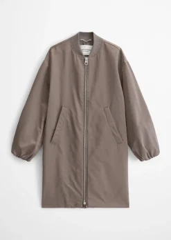 Blouson-Mantel im Aviator-Stil regular aus recyceltem Polyester-Twill