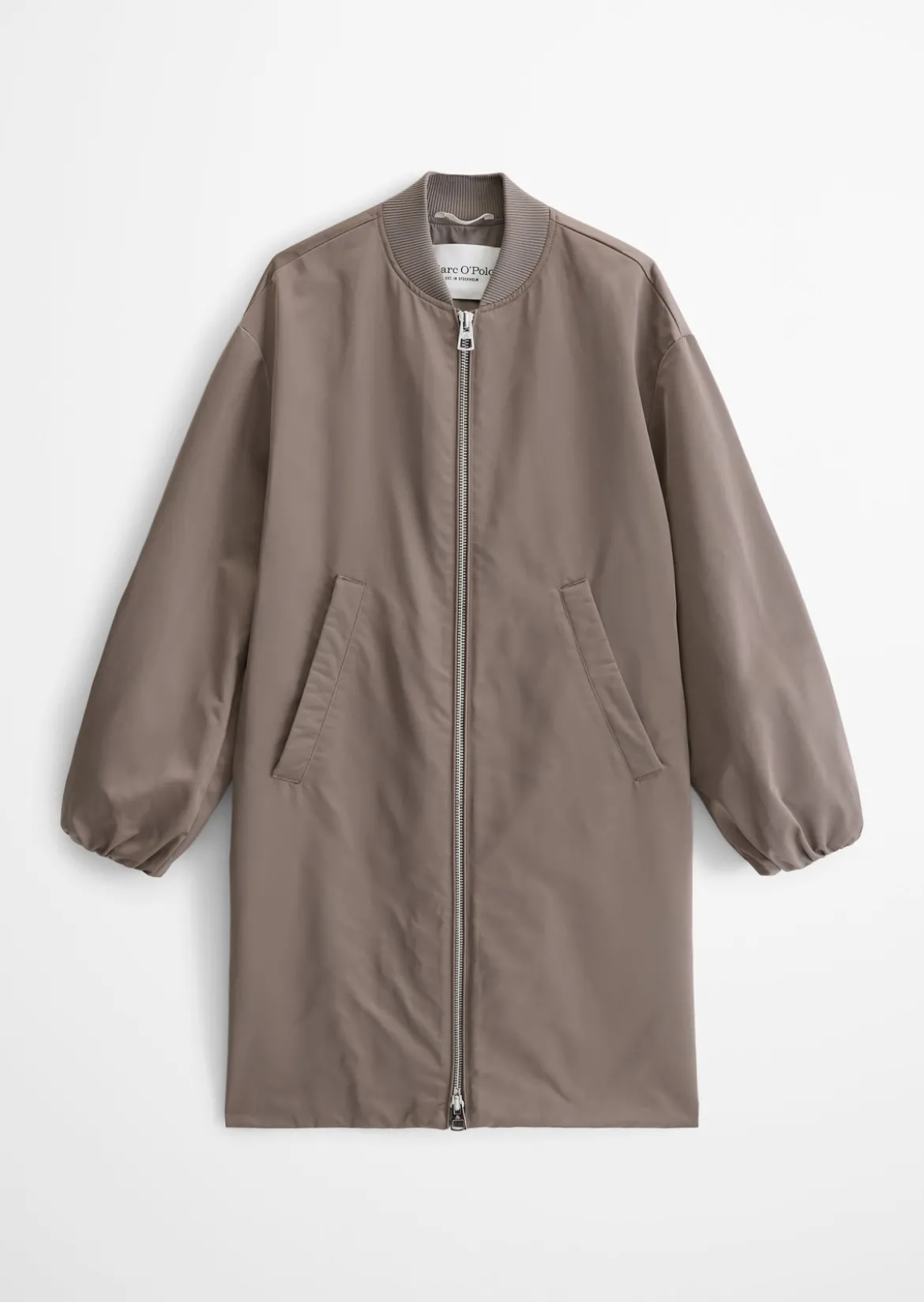 Blouson-Mantel im Aviator-Stil regular aus recyceltem Polyester-Twill