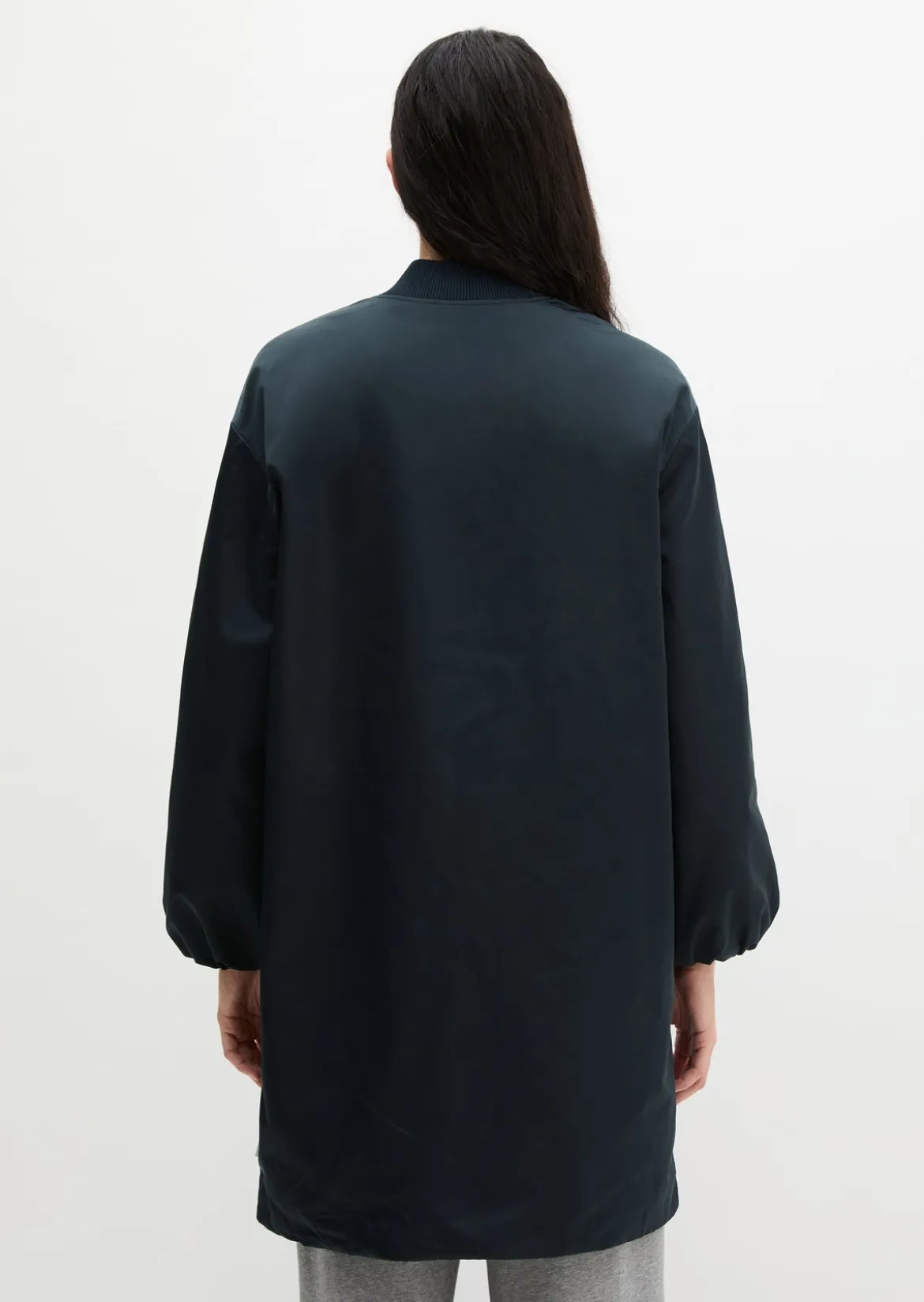 Blouson-Mantel im Aviator-Stil regular aus recyceltem Polyester-Twill