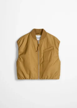Blouson-Weste im Aviator-Stil relaxed cropped aus recyceltem Polyester