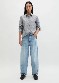 Bluse A-Shape aus Papertouch-Popeline